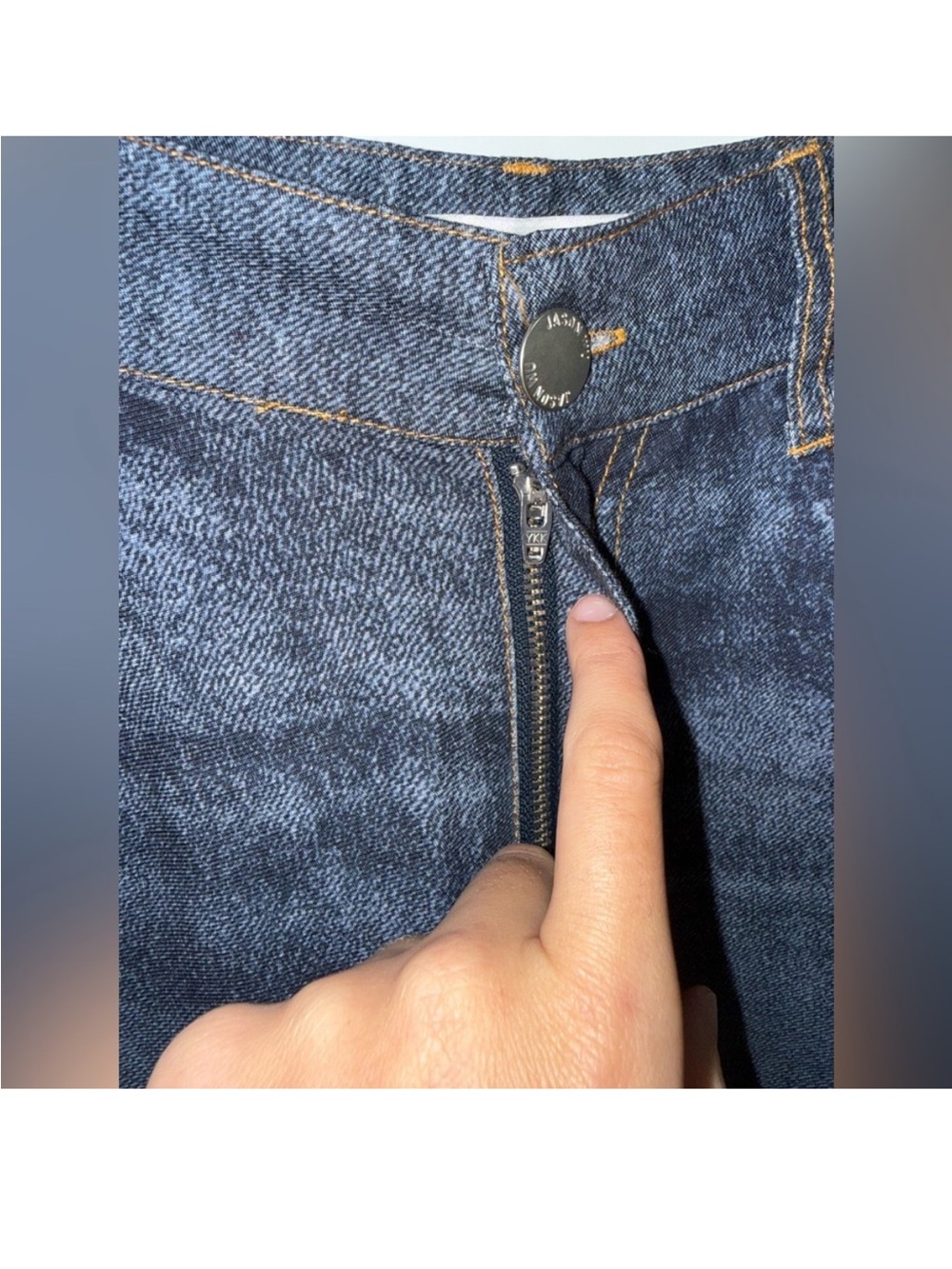Jason Wu Wide-Leg High-Rise “Sweat Pant” Jeans in Washed Blue Denim - Picture 7 of 9
